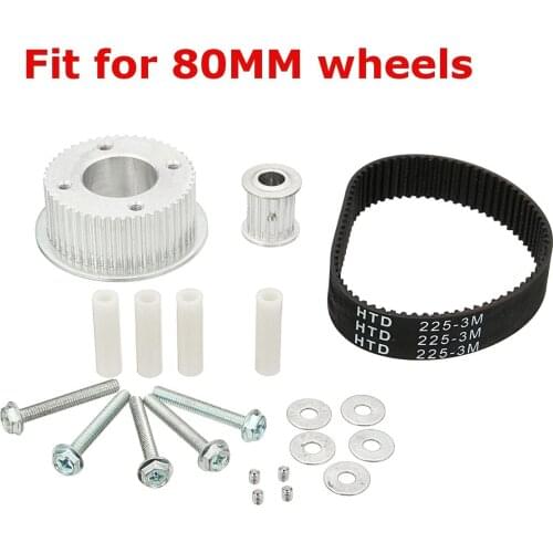 17pcs/set New DIY Electric Skateboard Parts Pulley Drive Belt and Motor Mount Kit For 80MM Wheel Parts Accessories