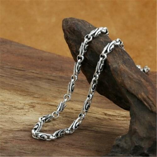 4mm 100% Pure 925 Sterling Silver Chains Necklaces for Men Women Sterling Silver Necklace Accessories 18-32inch
