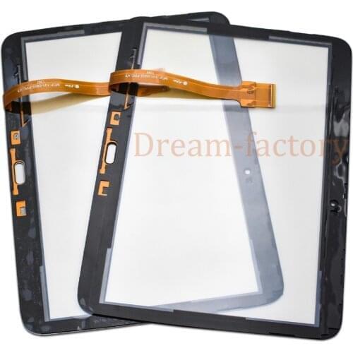 50PCS Touch Panel Screen Digitizer Glass Lens with Adhesive Tape for Samsung Galaxy Tab 3 10.1 P5200 P5210