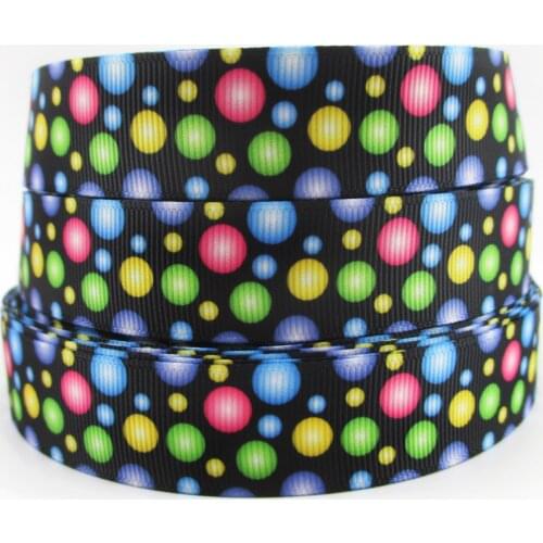 David accessories Multi-size Dot Grosgrain Ribbon, DIY Handmade Materials, Wedding Gift Wrap Gift Giving,5Yc9581