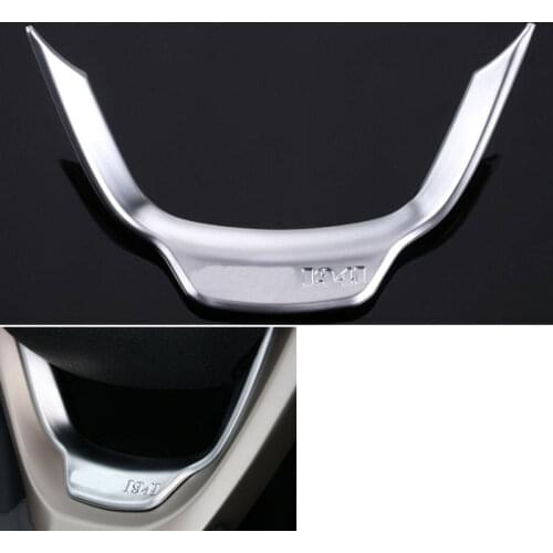 Car Styling Interior Steering Wheel Cover Trim Sticker ABS Chrome Decoration For Jeep Cherokee For Jeep Grand Cherokee 2010-2018