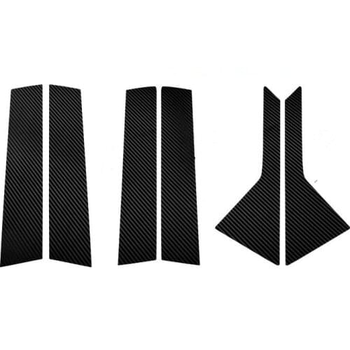 Car Styling Fit For 2017 2018 Peugeot 3008 GT Line Accessories Black B Pillar Posts Carbon Stickers Window Trim Sticker