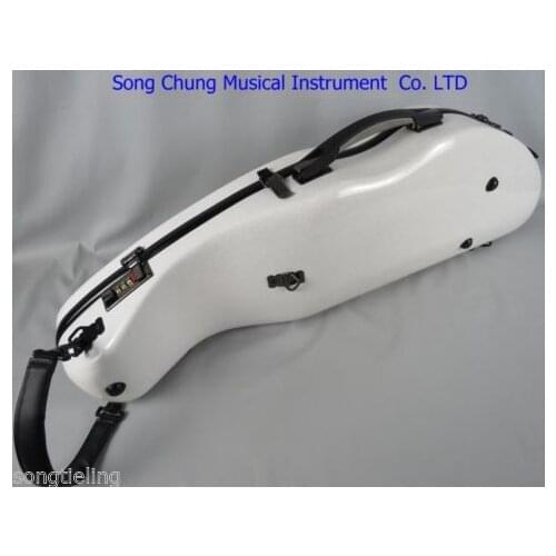 Camber modle white strong strengthen fibre violin case with(coded lock )