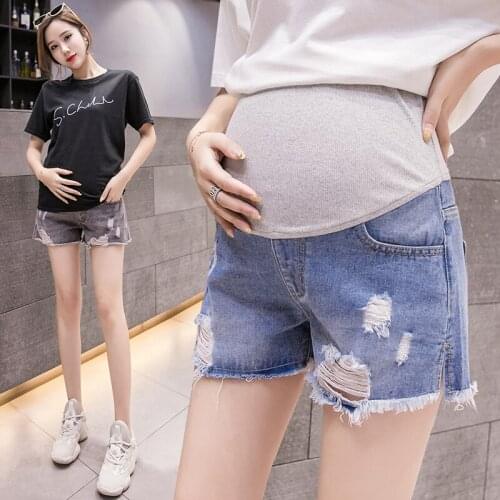 Czoismom Denim Maternity Shorts
