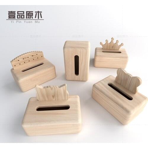 Wooden Tissue Box Rectangle Container Creative Removable Tissue Box Nice Modern Storage Servilletero Tissue Boxes BG50TB