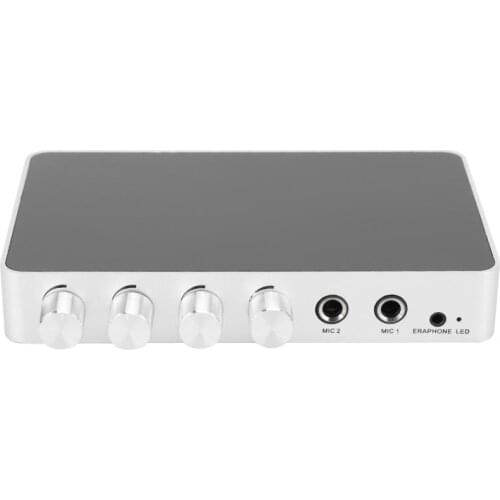 GymSong 4K Mini HD Karaoke Sound Mixer Dual Microphone Input Volume KTV Room Professional Audio Mixer