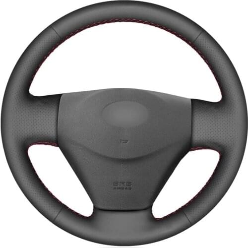 Black Artificial Leather Handsewing Car Steering Wheel Cover for Hyundai Accent 2005-2011 Getz 2005-2011 Kia Rio Rio5 2004-2009