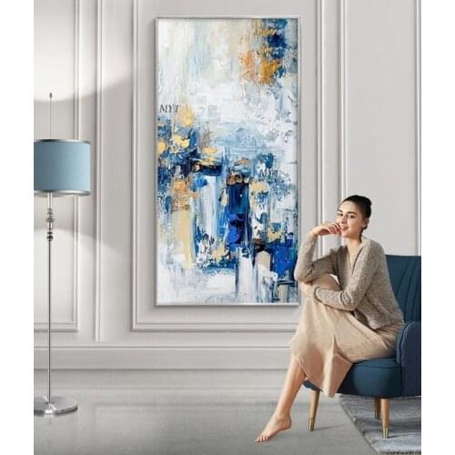 Beautiful Oil Paintings on Canvas Modern Abstract color Paintings Living Room Wall Modern Artwork Pretty Color Wall Decor