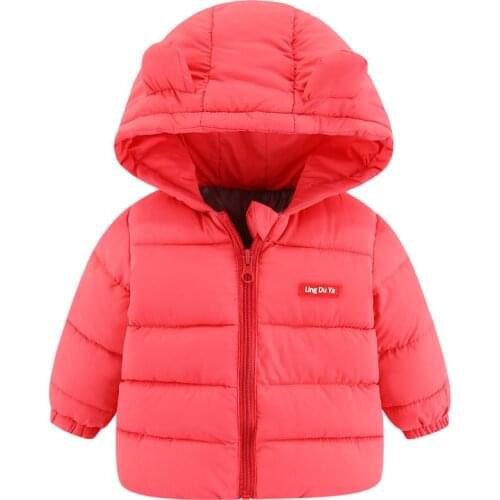 Baby Girls Jacket Kids Boys Winter Down Cotton Jacket Coat for Girls 2021 New Hooded Thick Warm Outerwear Children Clothing 0-6Y