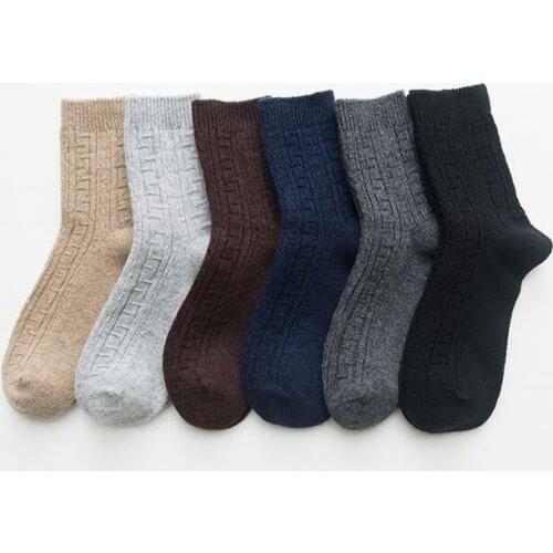 Fashion winter thick young boys solid warm socks 30%wool 2pair/lot students Teenagers new high quality