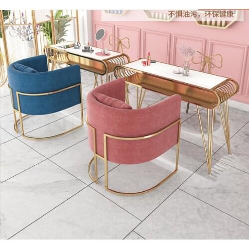 Marble manicure table light luxury modern rock manicure shop table single double net red manicure table chair set