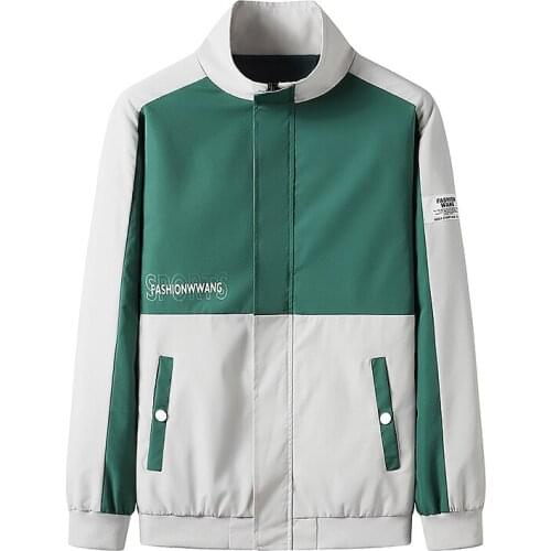 Jacket Men M-5XL Fashion Spring Standard Collar Mens Jacket Coat Male Autumn Casual Contrast Color Men Outwear Clothing For Man