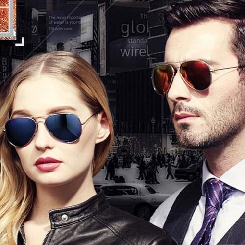 Reggaeon polarized sunglasses men high quality uv400 2020 pilot Small sun glasses mirror 55mm Colored rays anti-glare blue
