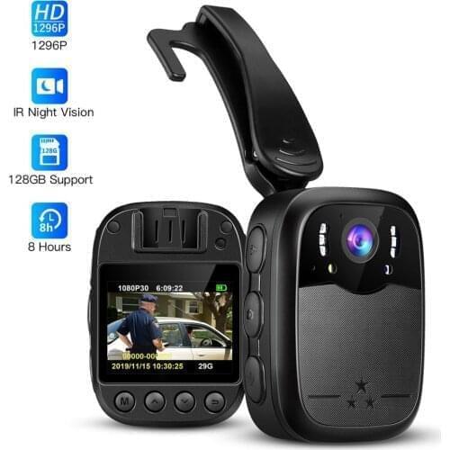 Boblov Body Worn Camera 1296P Portable IR Night Vision Camara Police For Law Enforcement Security Guards Mini DVR Body cam