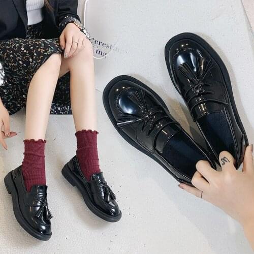 2020 New spring fashion womens single shoes solid color non-slip tassels simple daily professional casual womens shoes U29-37