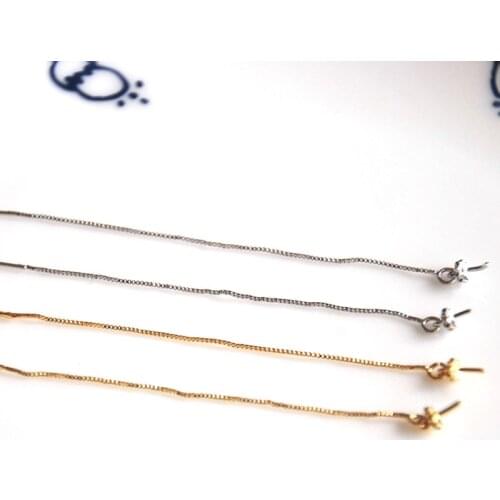 Wholesale 4 pcs/lot gold platinum plated ear wires with peg for half drilled pearls beads earring thread jewelry making DIY