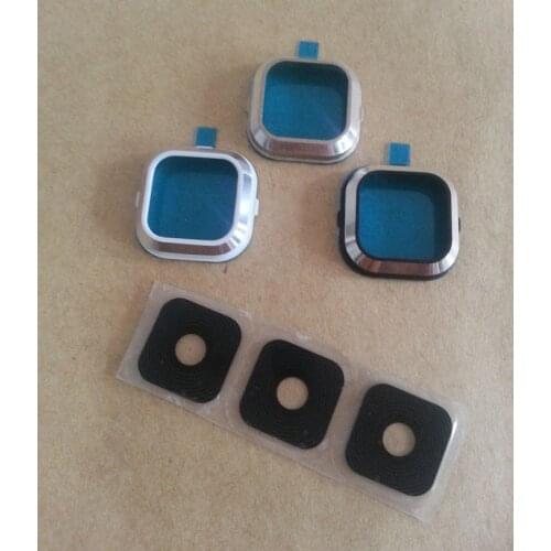 Original For Samsung Galaxy A5 A500 Rear Back Camera Lens Glass + Metal Holder Ring Cover + Adhesive Sticker