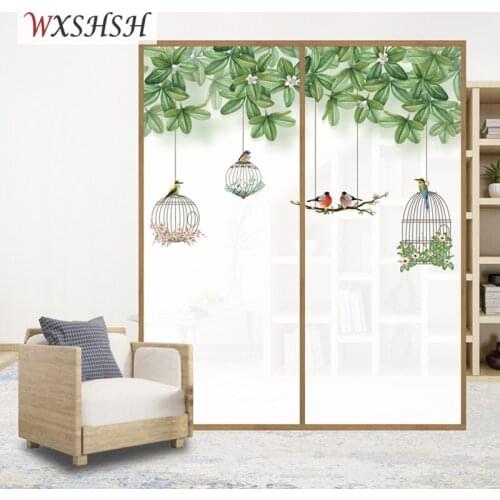 Custom Size Static Cling Window Film PVC Spring Style Office Separating Wall Decorative Privacy Protection Frosted Glass Sticker