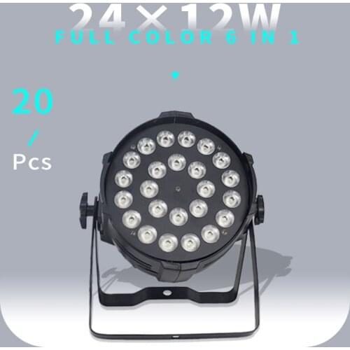 20pcs/lot 24x12w Light Aluminum LED Par 24x12W RGBW 4in1 LED Par Can Par 64 led spotlight dj projector wash lighting stage light