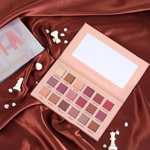 Desert Rose Gold 18 Color Eyeshadow plate, earth pearl eye shadow