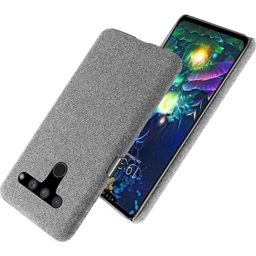 Slim Cloth Texture Fitted Cover For LG V50 ThinQ Case Fabric Ultrathin Antiskid Anti-fall Capa For LG V50 V 50 LGV50 ThinQ 5G