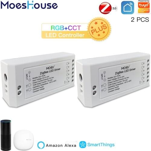MoesHouse ZigBee Smart Dimmer Module Swtich RGB CCT for LED Strip Smart Life Tuya App Control with Alexa Echo Goolge Home