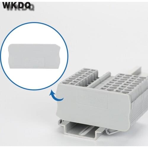 D-ST2.5-3 End Cover ST Series Din Rail Terminal Blocks End Cover Plate L61/H29.5/W2.2mm Connector