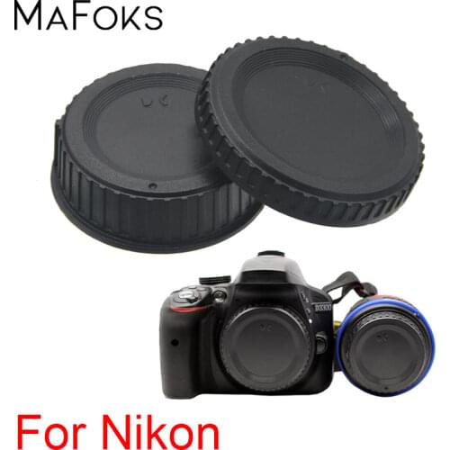 2 in 1 Rear Lens Cap+Camera Body Cover Cap for Nikon F Moun D3100 D3300 D3400 D5500 D5300 D7200 D7100 D750 D500 D40 DSLR Cameras