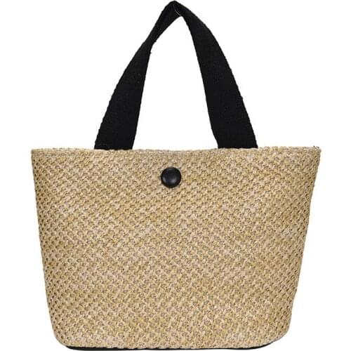 Fashion 2021 Women Travel Holiday Straw Large Tote Bag Beach Casual Shoulder Bag Handbag Handmade Large Capacity Shopping bag