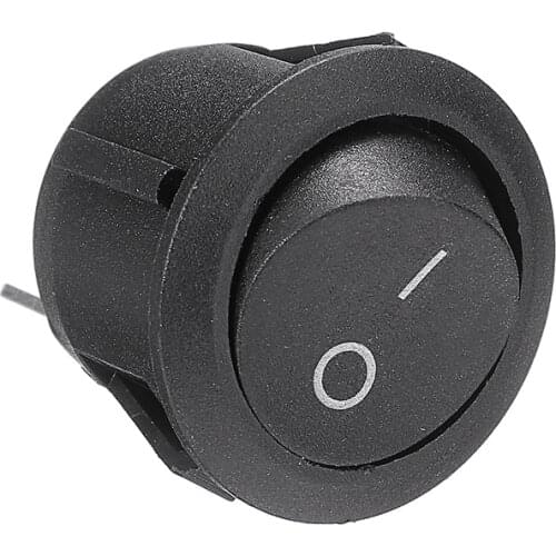 1pcs 12V 2 Pin Rocker Switch Car Van Boat Dash Panel ON/OFF Round Rocker Toggle Switch with 2 Terminals
