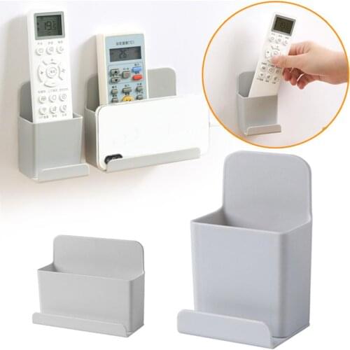 1pcs Remote Control Air Conditioner Storage Case Wall Mounted Organizer Storage Box Mobile Phone Plug Holder Stand Container