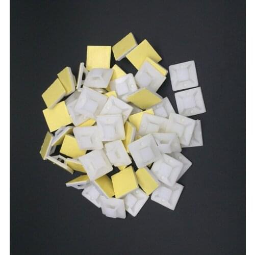 100 PCS Self Adhesive Tie Mount Mounting Base Home improvement Cable Tie Mount Base Holder