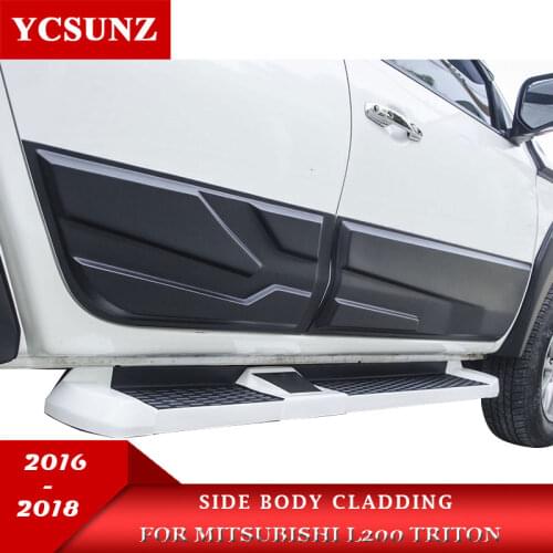 ABS Side Door Trim Body Cladding For Mitsubishi L200 Triton 2016 2017 2018 Exterior Parts Accessories