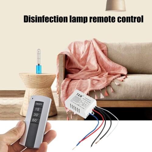 Wireless Lamp Remote Control Timer Switch Light Kitchen Bedroom Hospital 110V 220V Transmitter Receiver for UVC