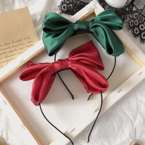 Spring 2020 New Bow Hair Hoop Double-Layer Wild Satin Fairy Hair Accessories