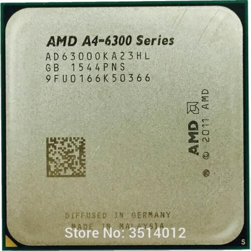 AMD A4-Series A4 6300 A4 6300K A4 6300B 3.7 GHz Dual-Core CPU Processor AD6300OKA23HL/AD630BOKA23HL Socket FM2
