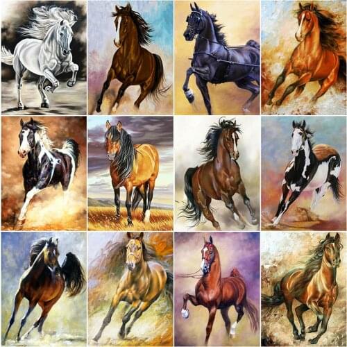 Evershine Diamond Embroidery Horse 5D DIY Diamond Painting Animal Cross Stitch Mosaic Rhinestones Art Home Decoration