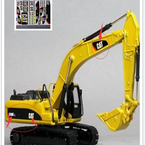 RC excavator model adhesive sticker decals kit for caterpiller 1:14 and 1:16 rc excavator bulldozer forklift engineering vehicle