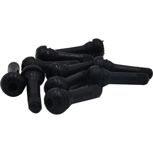 10PCS/Set Black Rubber TR414 Snap-in Car Wheel Tyre Tubeless Tire Valve Stems Dust Caps Auto Accessories