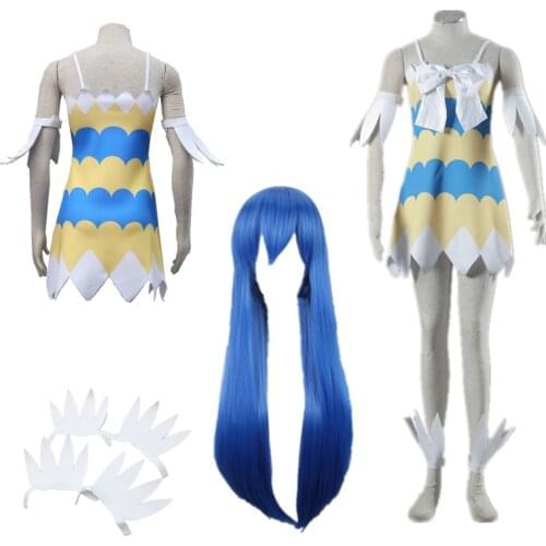 Anime cosplay Fairy Tail Wendy Marvell Halloween slip dress wig Cosplay Costume Halloween
