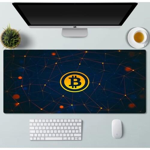 Bitcoin Mouse Pad PC Gamer Cabinet Gaming Mouse Mat for Desk Pad Xxl Kawaii Accessories Mousepad Company Razer Mausepad Anime