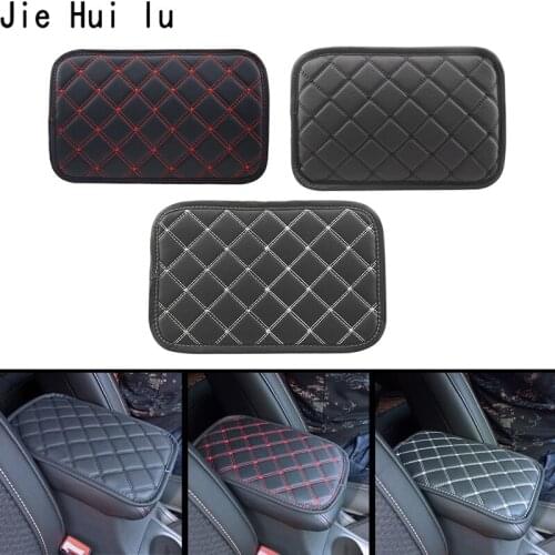 Car Armrest Mat Auto Interior Armrests Plate Storage Box Mats Leather Box Carpet Protector Automobiles Accessories Car Styling