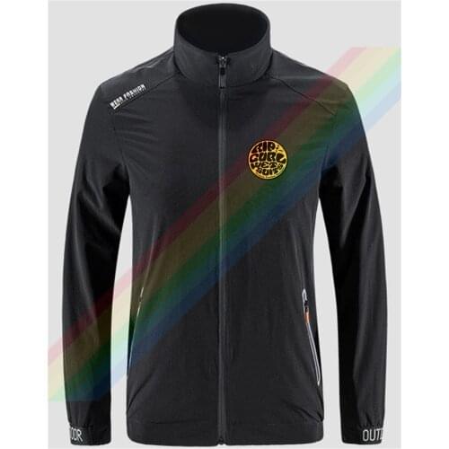 Rip Torquay Curl Trestles Slim Sport Street Windbreaker Zipper Thin Jacket Mens Casual Front Printing Jacket Asian Size