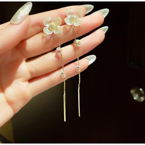Summer new personality creative flower pendant earrings luxury fashion casual banquet party earrings for women