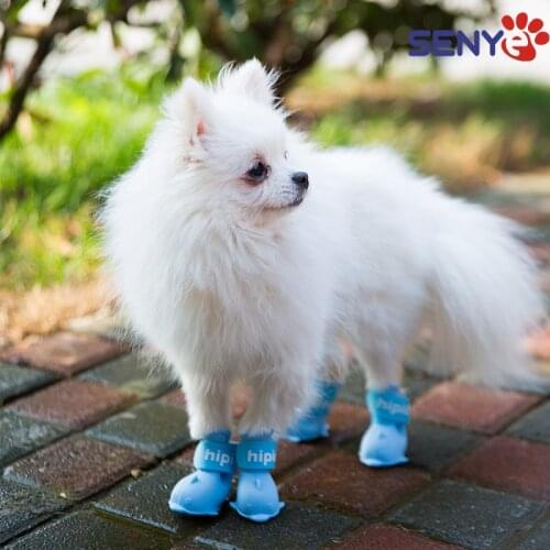 Pet Cute Lightweight Waterproof Dolphin-shaped andy Colors Rubber Boots Fashion Dog Accessories Rain Boots