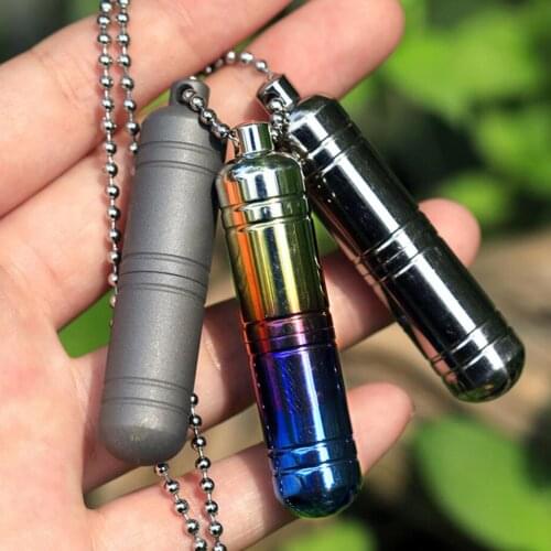 Mini Pill Case Keychain Holder Waterproof Medicine Container Drug Organizer