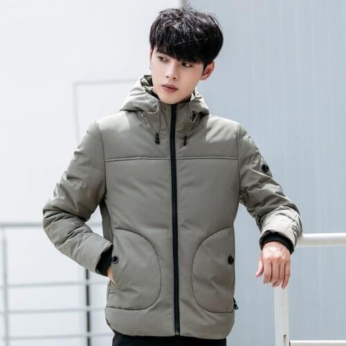 Drop Shipping Men Winter Jackets and Coats Casual Mens Parkas Cotton Padded Outwer Overcoat