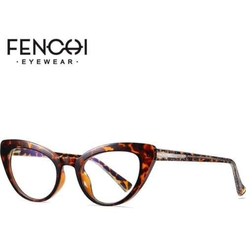 FENCHI TR90 clear cat eye blue light blocking glasses for women men anti blue light computer glasses frame gaming smart glasses