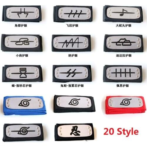 Anime Narutoo Kakashi Headband Cosplay Costumes Accessories Collection Gift Itachi Akatsuki Madara Toys Props