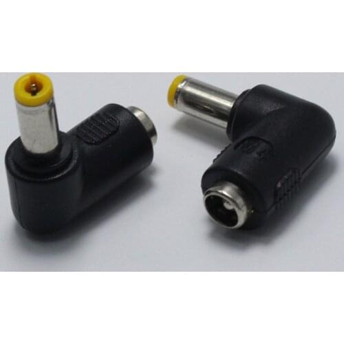 5.5 x 2.5 mm female to 5.5 x 2.5 mm male DC Power Connector Adapter Laptop 5.5*2.5 to 5.5*2.5 90 Degrees Plugs